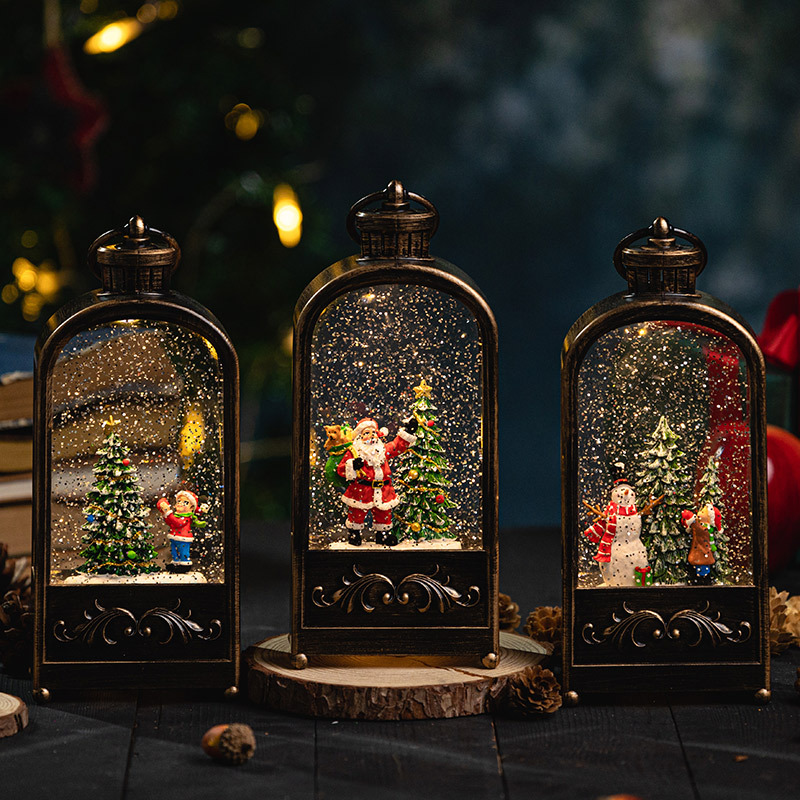 Snow Globe Musical - Zapalona świąteczna szklana kula latarnia bożonarodzeniowa