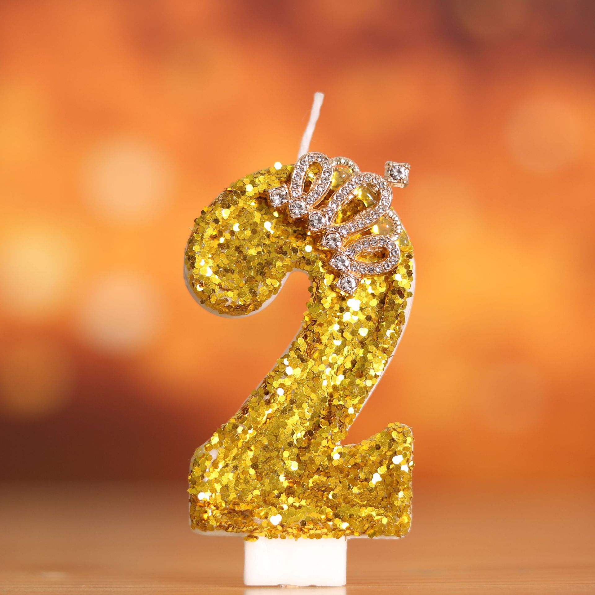 Holiday Candle Set - Cyfrowa Tort Urodzinowy Złota Korona Trójwymiarowa