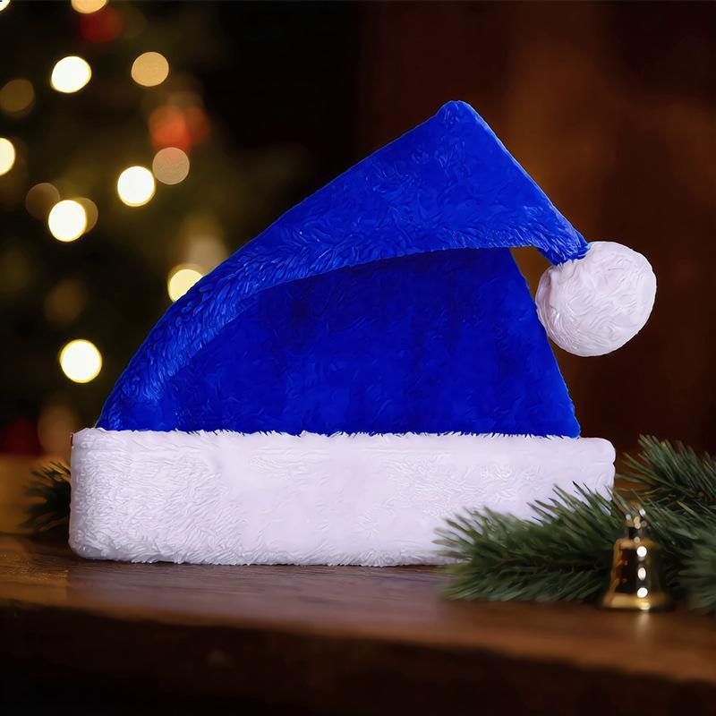 Santa Hat Plush - Miękka pluszowa czapka Świętego Mikołaja z