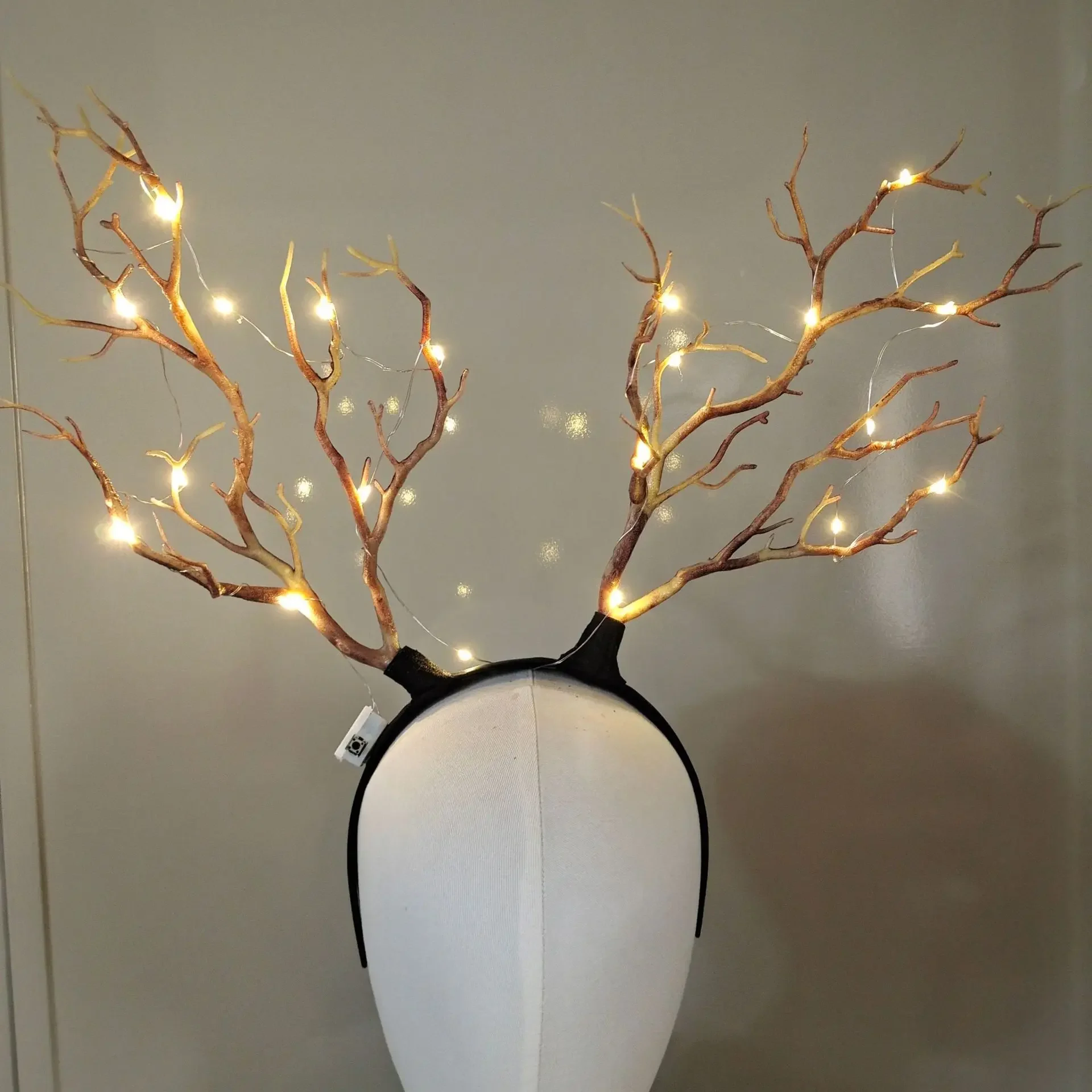 Reindeer Antlers Headband - Kobiety dziewczyny rozświetlają świecące opaska z