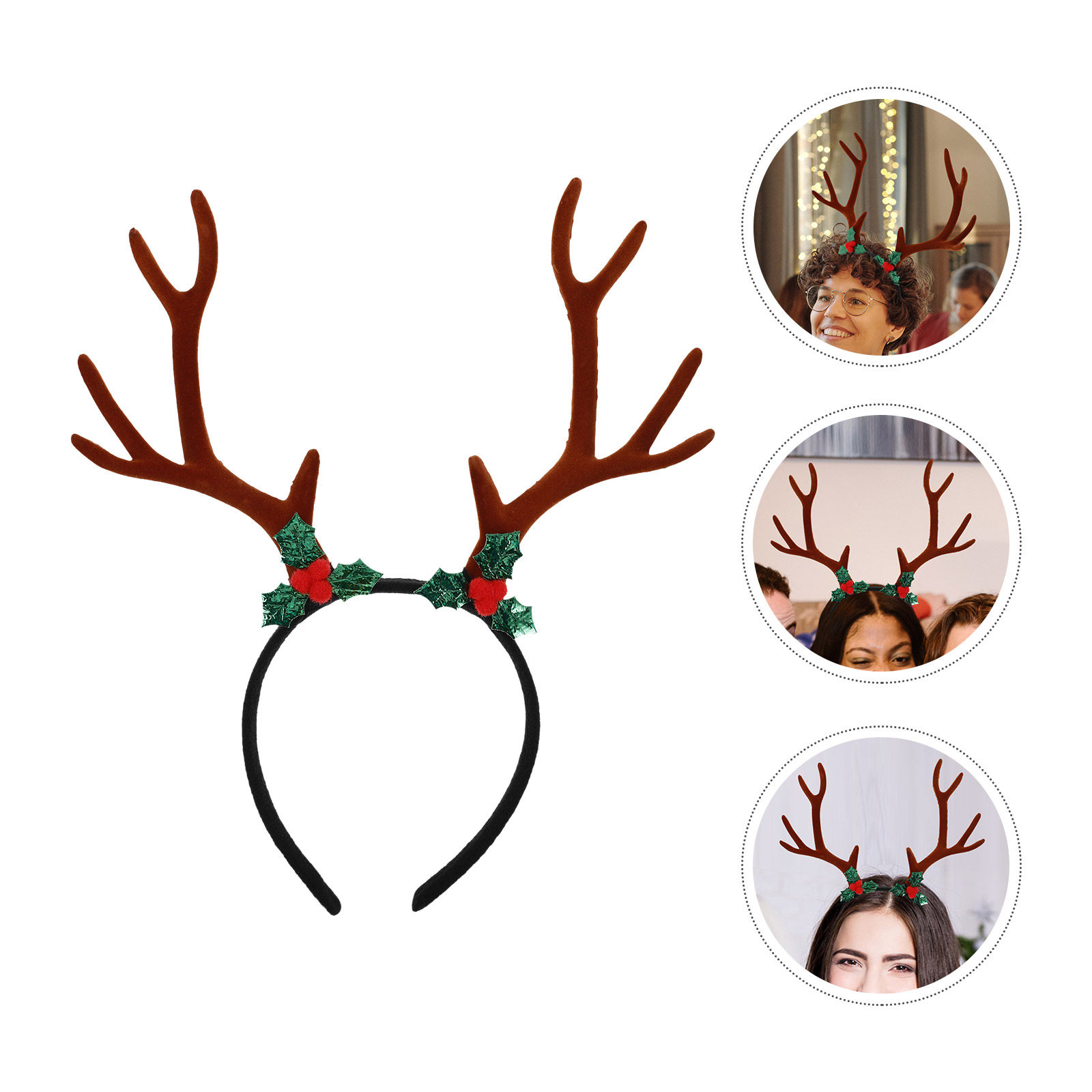 Reindeer Antlers Headband - Duża świąteczna opaska na głowę z