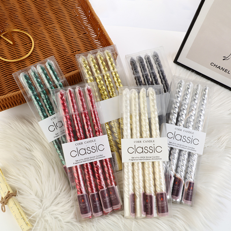 4 szt. Świeczniki w stylu euro – Holiday Candle Set recenzja i cena