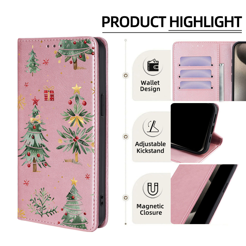 Etui portfel ze skóry z wzorem – Christmas Tree Artificial recenzja i cena