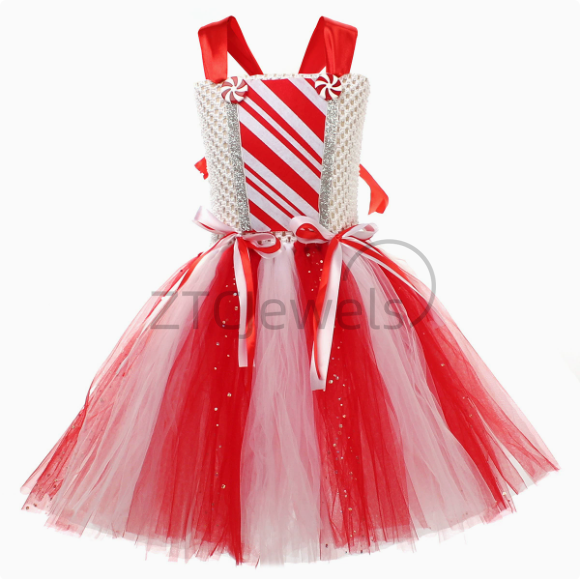 Sukienki tutu dla dziewczynek  – Elf Costume Christmas recenzja i cena