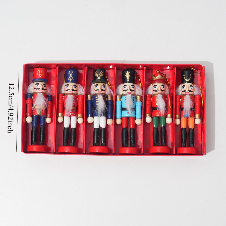 6 szt. drewnianych zawieszek w – Nutcracker Figurine recenzja i cena
