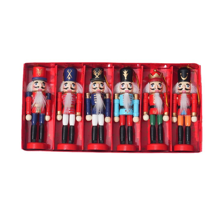 6 szt. drewnianych zawieszek w – Nutcracker Figurine recenzja i cena