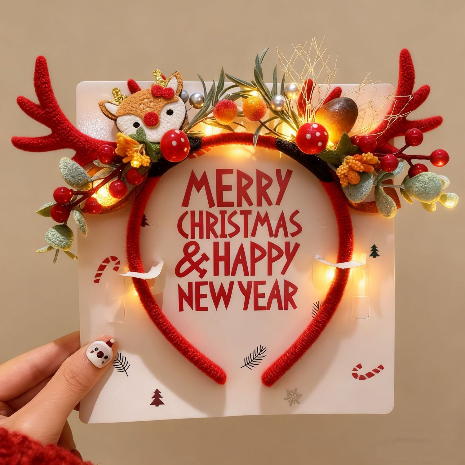 Opaska na głowę z reniferami ś – Reindeer Antlers Headband recenzja i cena