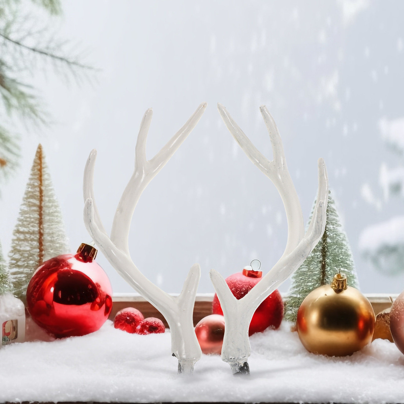 1 para realistycznych białych  – Reindeer Antlers Headband recenzja i cena