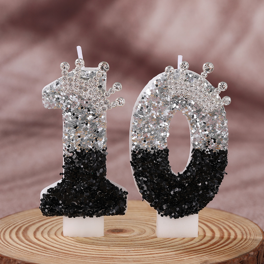 Czarno-srebrna gradientowa kor – Holiday Candle Set recenzja i cena